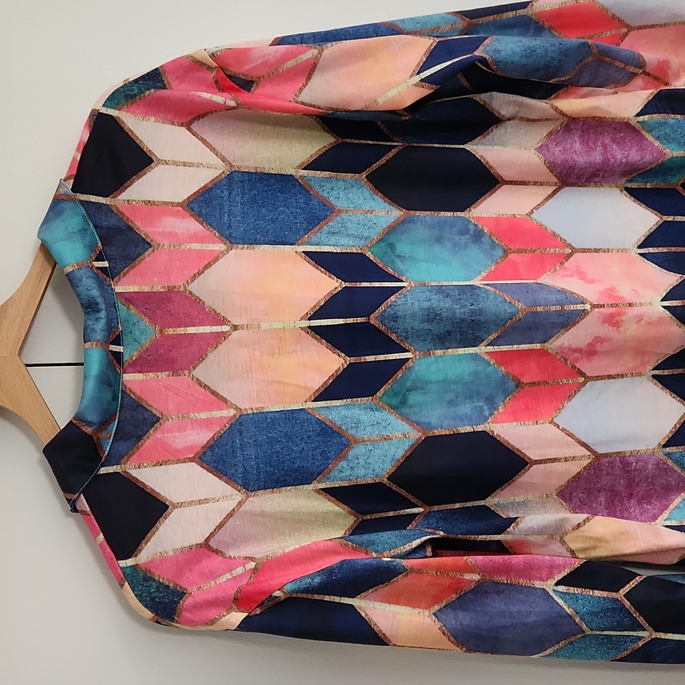 Colorful Print Top - Picture 3 of 5